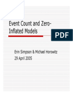 Event Count and Zero Inflated Models