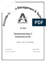 Data Structures Using C' Programming Lab File: Gr. Noida