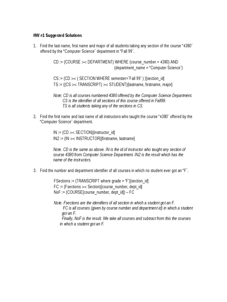 HW #1 Suggested Solutions | PDF | Algebra | Teaching Mathematics