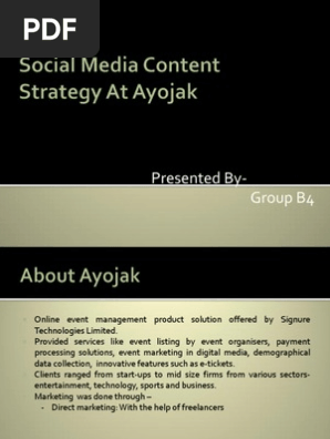 Social Media Content Strategy at Ayojak