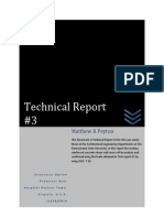 Technical Report #3: Matthew R Peyton
