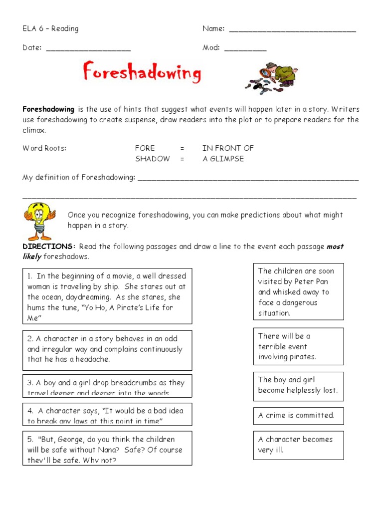 worksheet Foreshadowing Worksheets foreshadowing worksheet free worksheets library download and the lottery short story tone mood by common core is