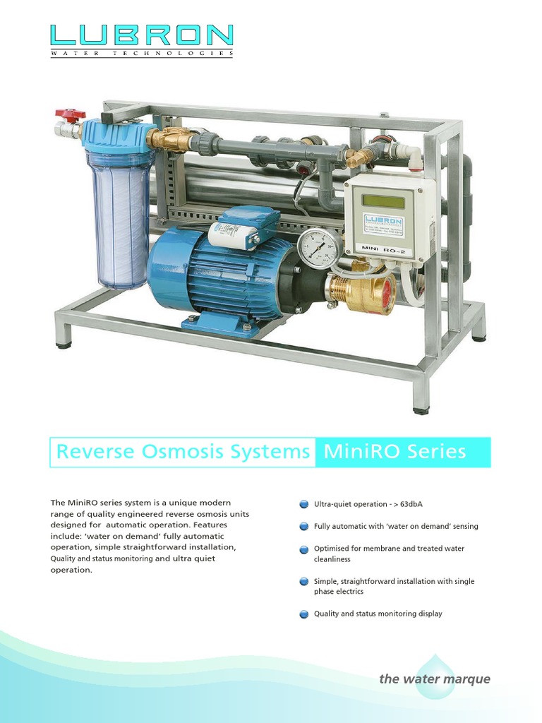 MiniRO Reverse Osmosis Systems | PDF