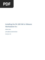 Installing The PA 100 VM in VM Workstation 9