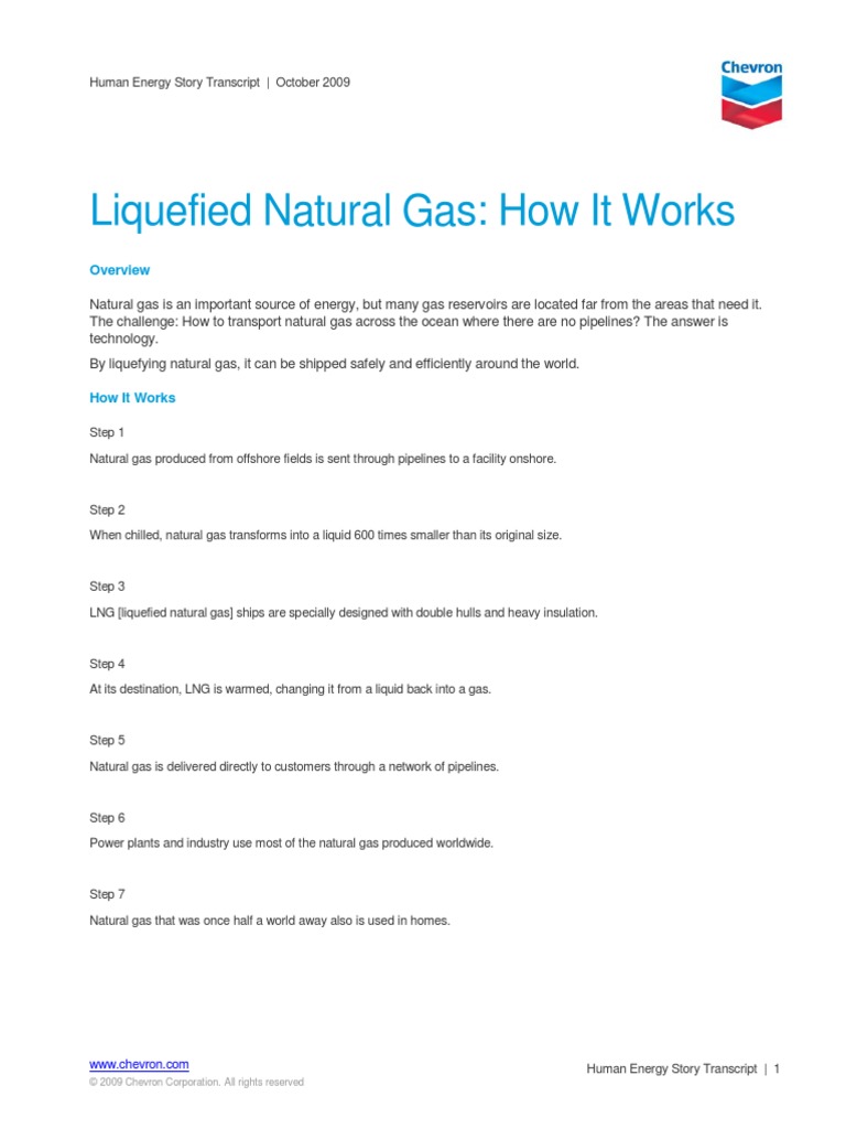 Liquefied Natural Gas Transcript | PDF | Liquefied Natural Gas ...