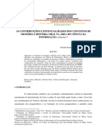 AS CONTRIBUIÇÕES E POTENCIALIDADES DOS CONCEITOS DE MEMÓRIA E HISTÓRIA ORAL NA ÁREA DE CIÊNCIA DA INFORMAÇÃO Reflexões