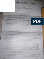 Administrator's Bond for Estate of Levi DANIEL 1859