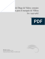 El Epistolario de Diego de Valera. Consejos y Consuelos para El Marqués de Villena (Villa Prieto, J.)