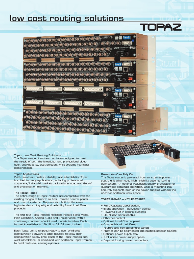 Topaz | PDF | Power Supply | Electrical Connector