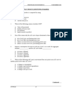 Section A: Multiple Choice Questions (5 Marks) : PPE0025 Principles of Economics Ii 9 DECEMBER 2005