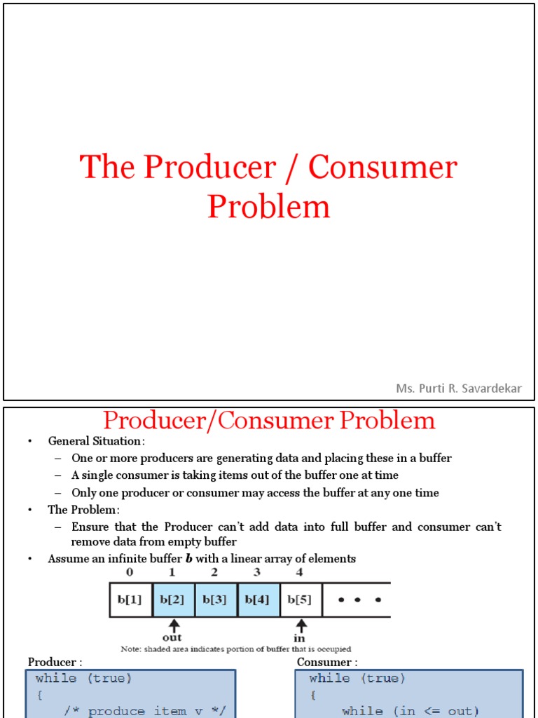 The Producer Consumer Problem - RT | PDF | Concurrency (Computer ...