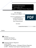 Numerical Optimization: Lecture Notes #24 Nonlinear Least Squares - Orthogonal Distance Regression