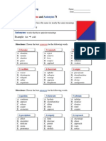 Advanced Synonyms and Antonyms 8