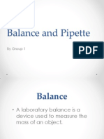 Balance and Pipette: by Group 1