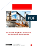 Pre-Feasibility Study For The Development of A Mini Cement Plant in Colombia