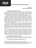 Conduita Etica Si Deontologia Profesionala in Justitie