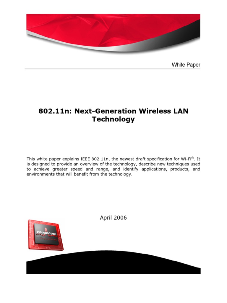802.11n: Next-Generation Wireless LAN Technology: White Paper | PDF ...