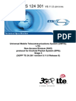 Ts - 124301v091100p - Non-Access-Stratum (NAS) Protocol For Evolved Packet System (EPS)