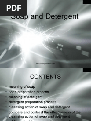 Chemistry Folio Soap And Detergent Soap Detergent