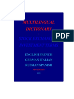 Multilingual Dictionary: Stock Exchange & Investment Terms