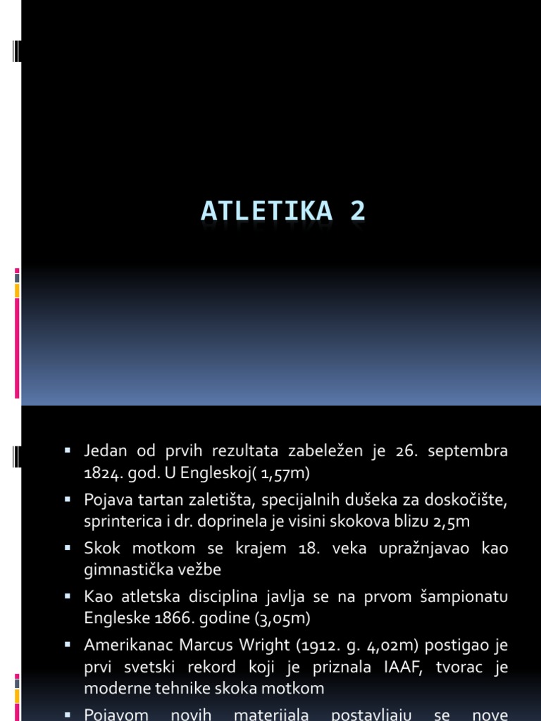 Atletika Skokovi | PDF