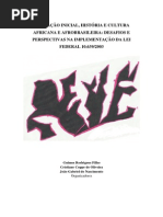 FORMAÇÃO INICIAL, HISTÓRIA E CULTURA AFRICANA E AFROBRASILEIRA