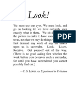 Look!: - C. S. Lewis, An Experiment in Criticism