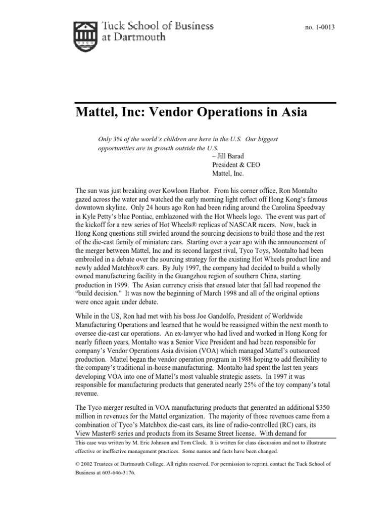 Mattel history of the company image