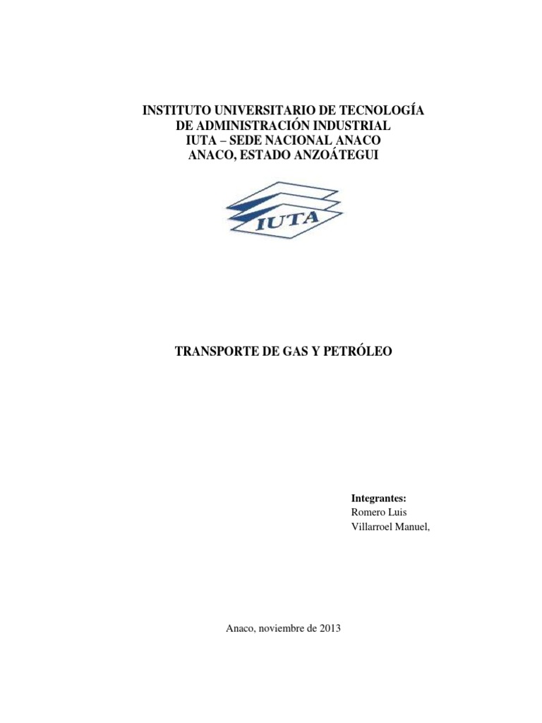 Transporte de Hidrocarburos en Anaco | PDF | Petróleo | Tubería ...
