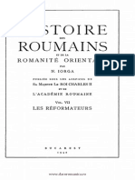 N.Iorga,Histoire des roumains et de la romanité orientale. Volumul 7,Les réformateurs