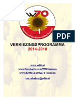 Verkiezingsprogramma W70 (2014-2018)