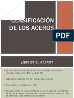 Clasificación de Los Aceros