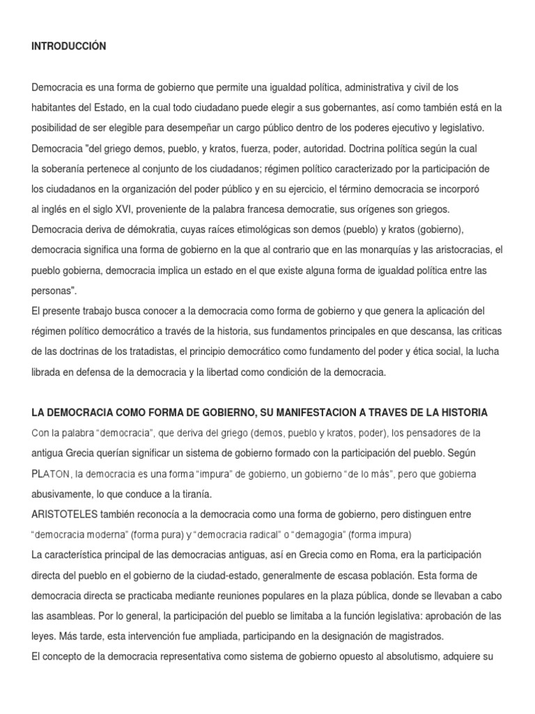 Evolución y Retos de la Democracia | PDF | Democracia | Ideologías ...