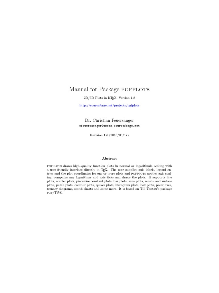 Pgfplots PDF Software Computing