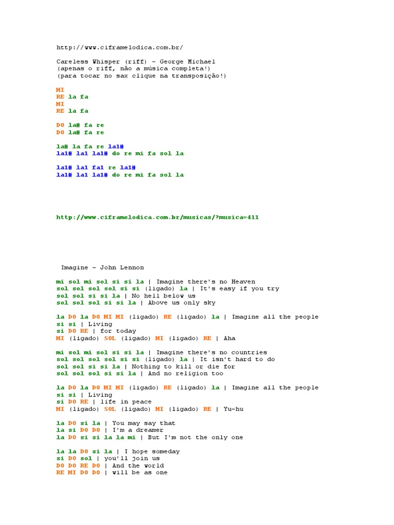 Cifras Melodicas Site Músicas Entretenimento (Geral)