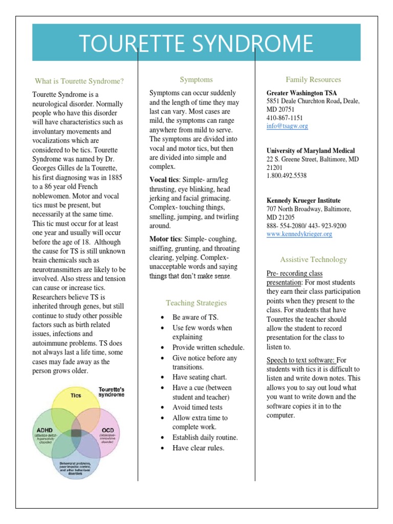 Tourettes Syndrome | PDF | Tourette Syndrome | Neurology