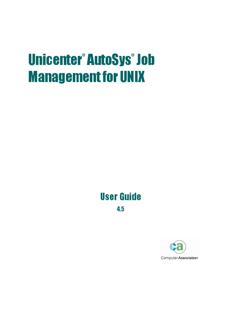Autosys Job Management Unix User Guide PDF Command Line Interface