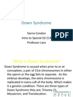 Down Syndrome-Sierra C. Fact Sheet
