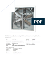 Specification OF Some Industrial Equipments