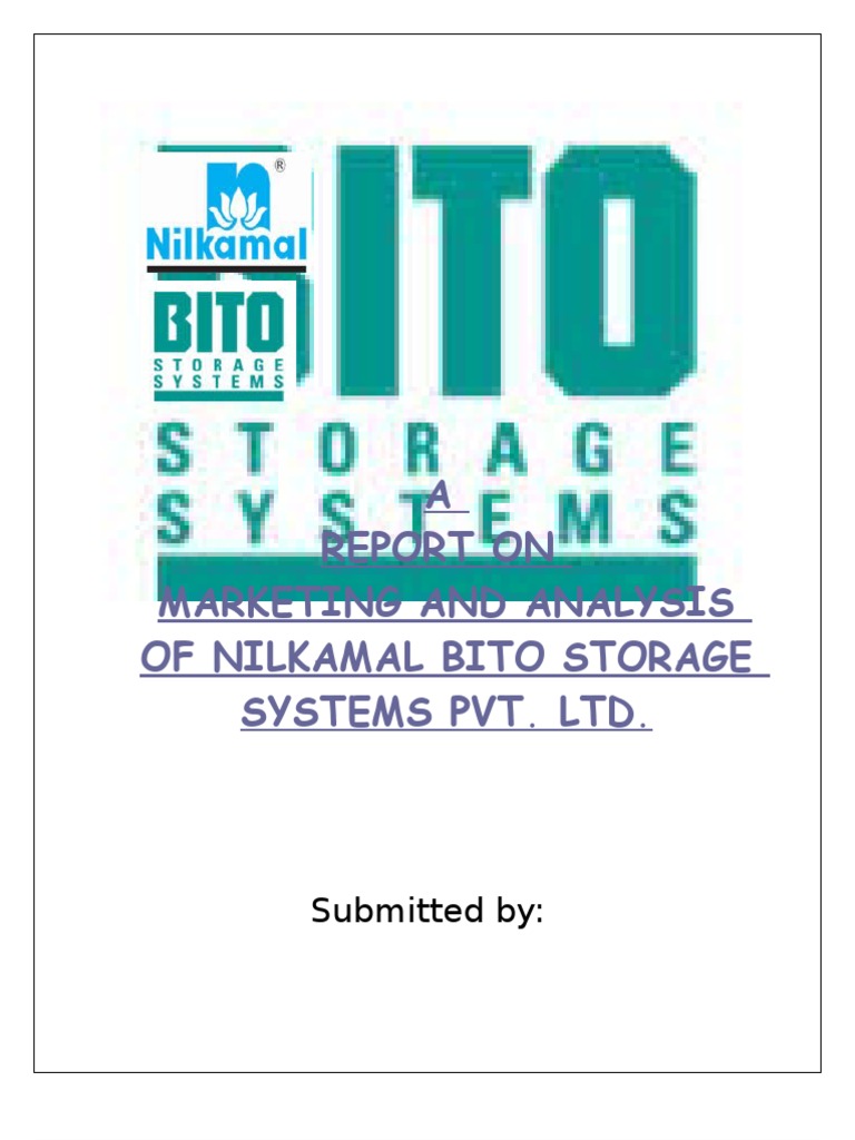 Final Report NilkamalBito Storage Systems PVT LTD PDF Retail