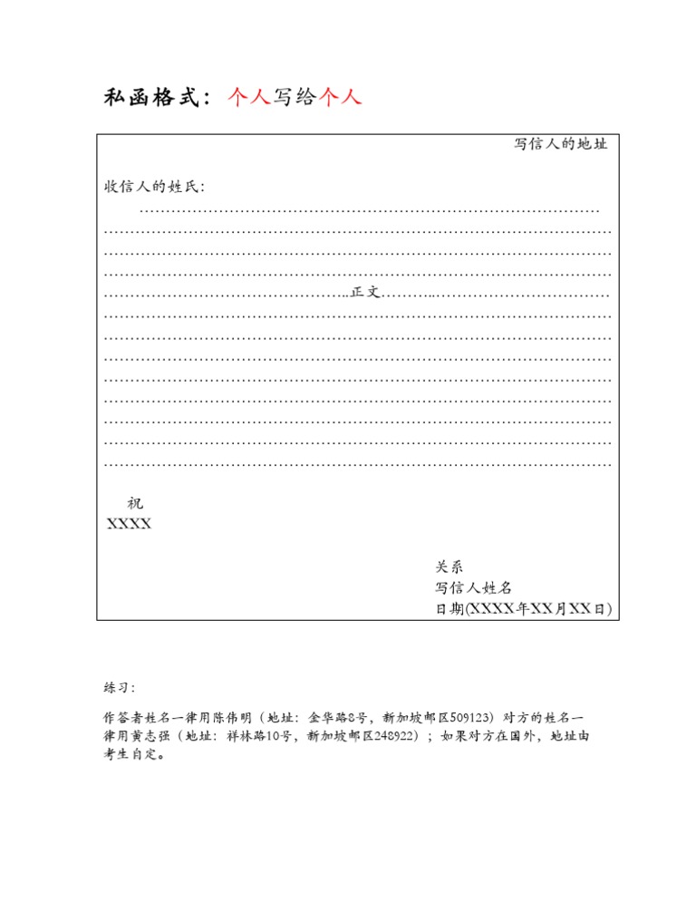 Informal Letter Format | PDF