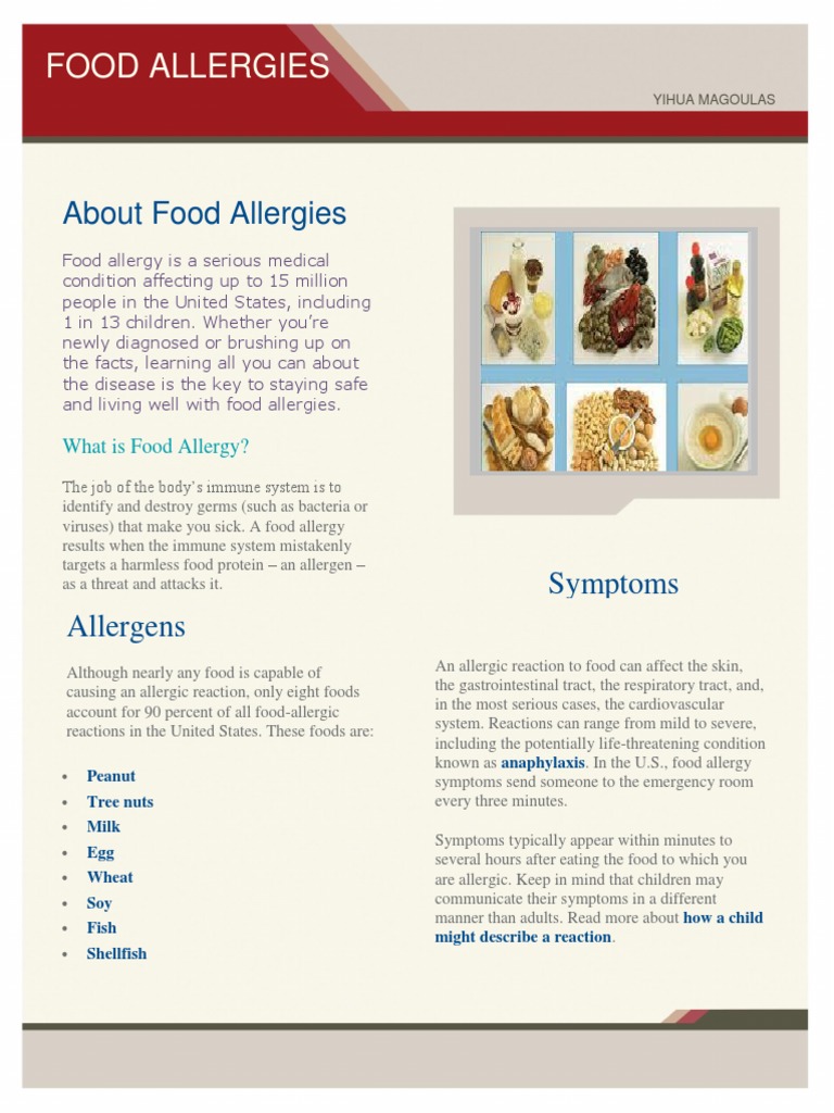 Food Allergy Fact Sheet Food Allergy Allergen