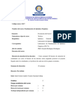 Programa Fundamentos de Quimica Organica I-2013