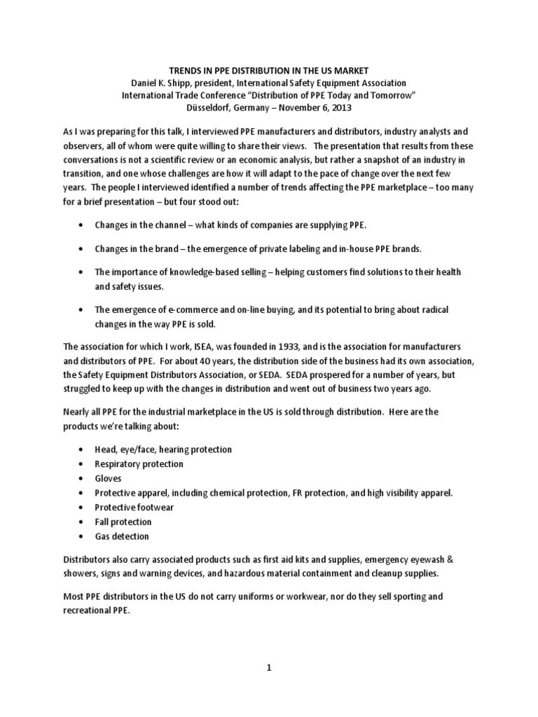 US Trends in PPE Distribution | PDF | Personal Protective Equipment ...