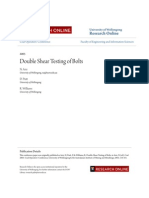 Double Shear Testing of Bolts