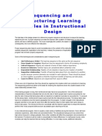 Sequencing and Structuring Learning Modules in Instructional Design