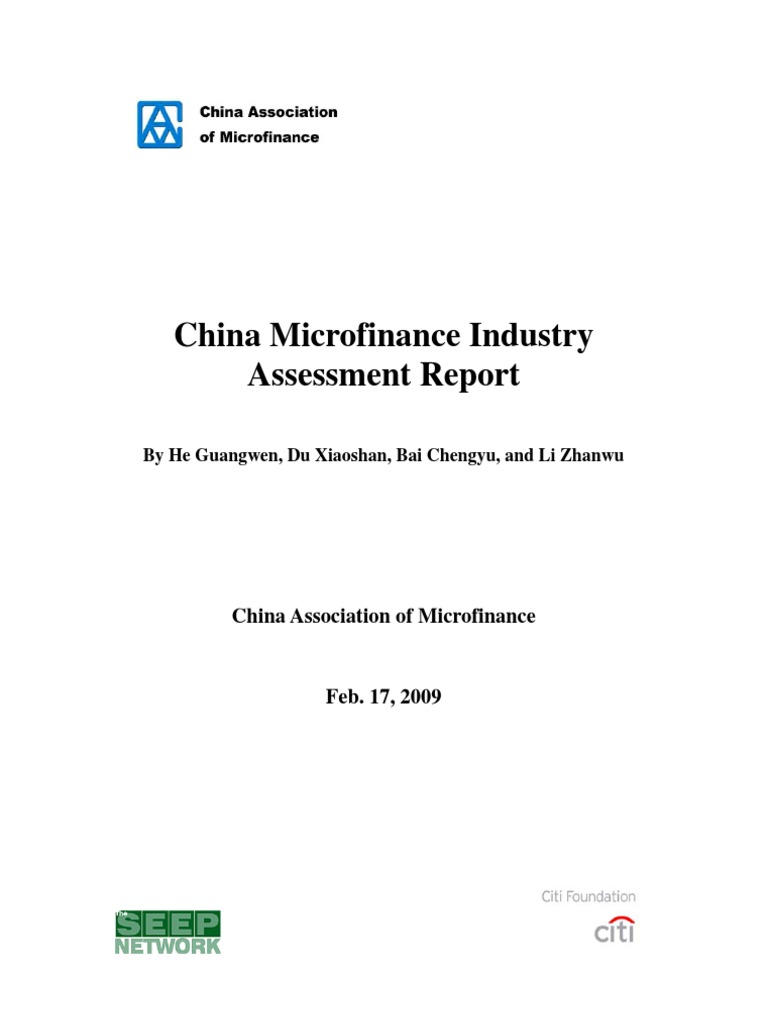 China Microfinance Industry Overview | PDF | Microfinance | Microcredit