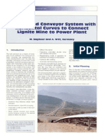 An Overland Conveyor System With Horizontal Curves To Connect Lignite Mine To Power Plant