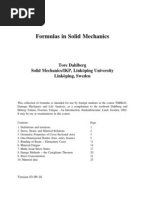 Solid Mechanics Formulas