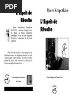 Pierre Kropotkine L Esprit de Revolte